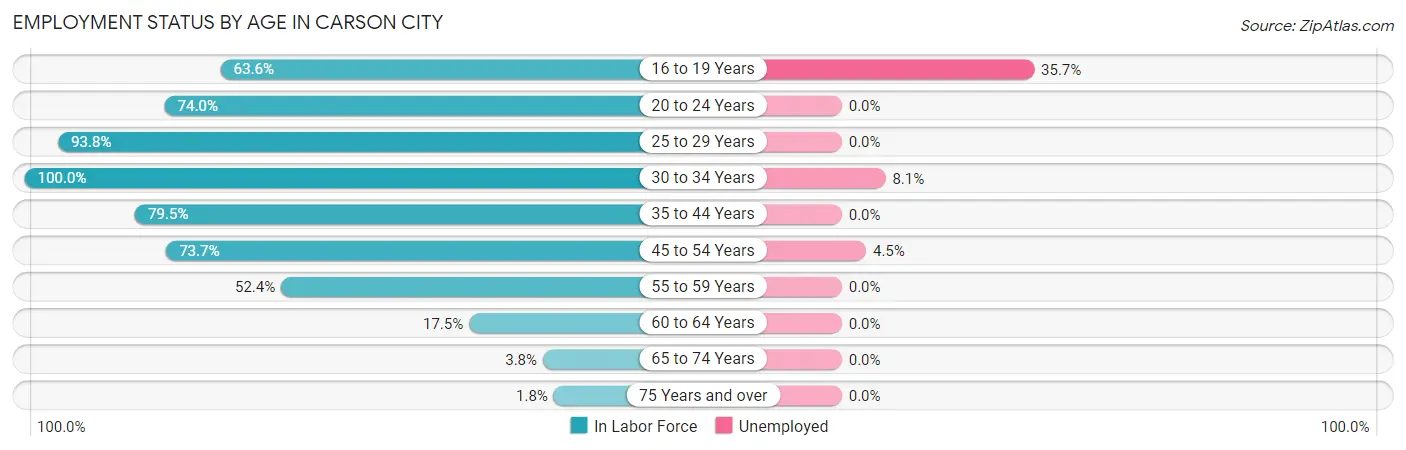 Employment Status by Age in Carson City