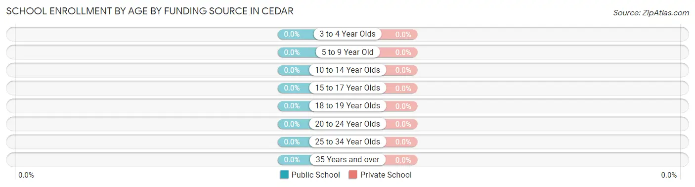 School Enrollment by Age by Funding Source in Cedar