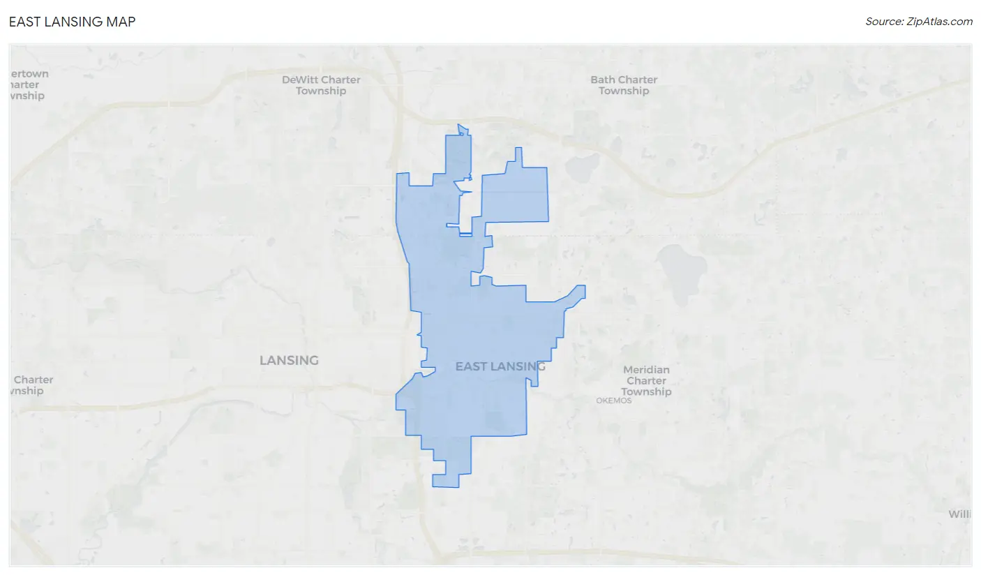 East Lansing Map