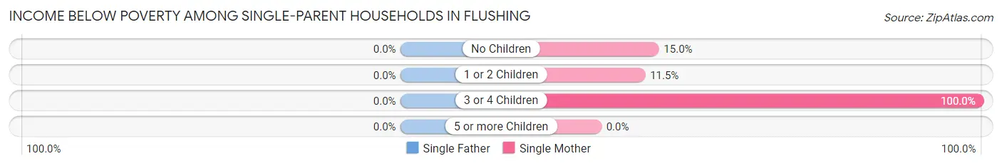 Income Below Poverty Among Single-Parent Households in Flushing