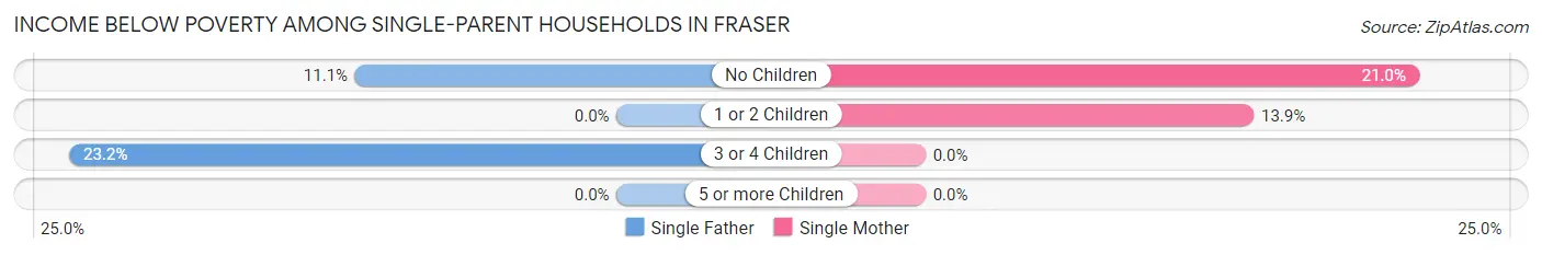 Income Below Poverty Among Single-Parent Households in Fraser