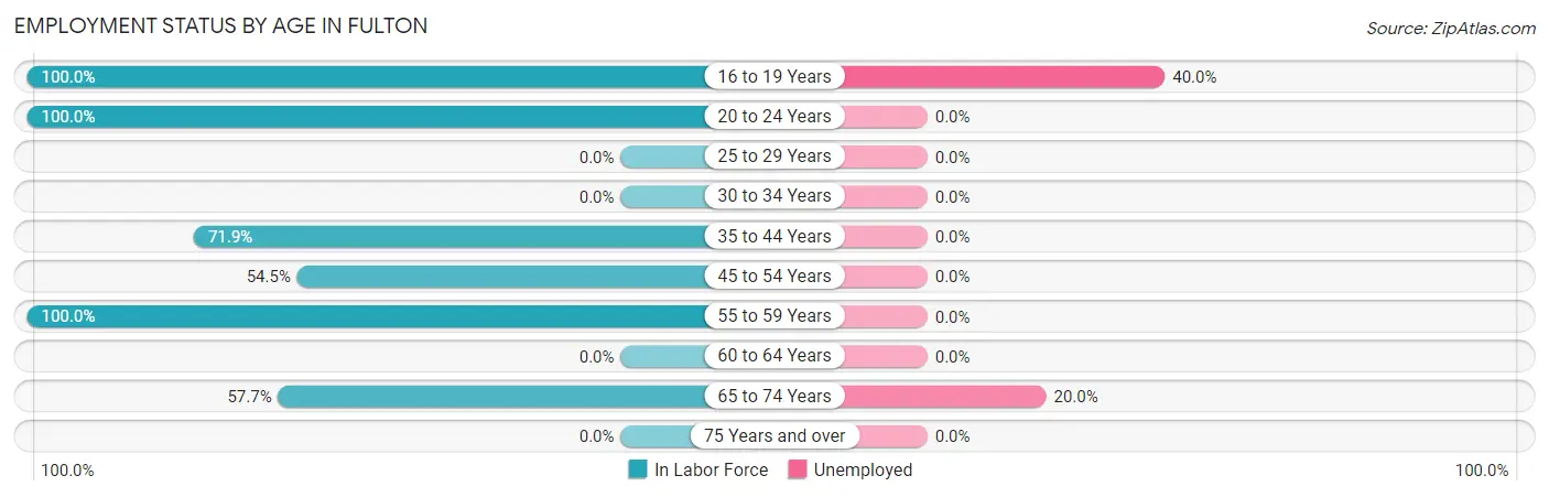 Employment Status by Age in Fulton