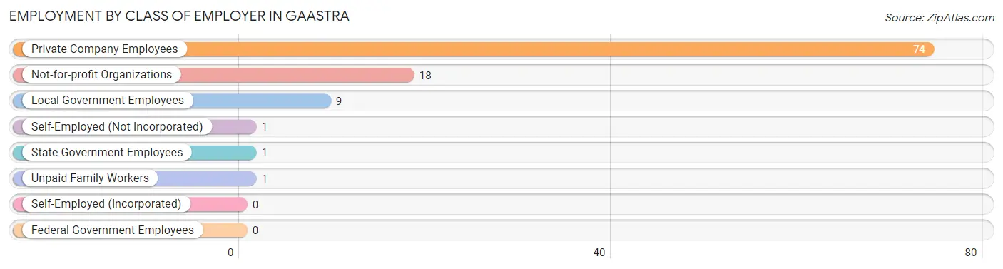 Employment by Class of Employer in Gaastra