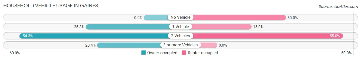 Household Vehicle Usage in Gaines