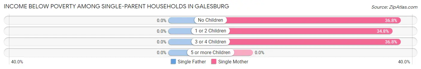 Income Below Poverty Among Single-Parent Households in Galesburg