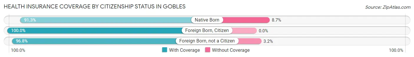 Health Insurance Coverage by Citizenship Status in Gobles
