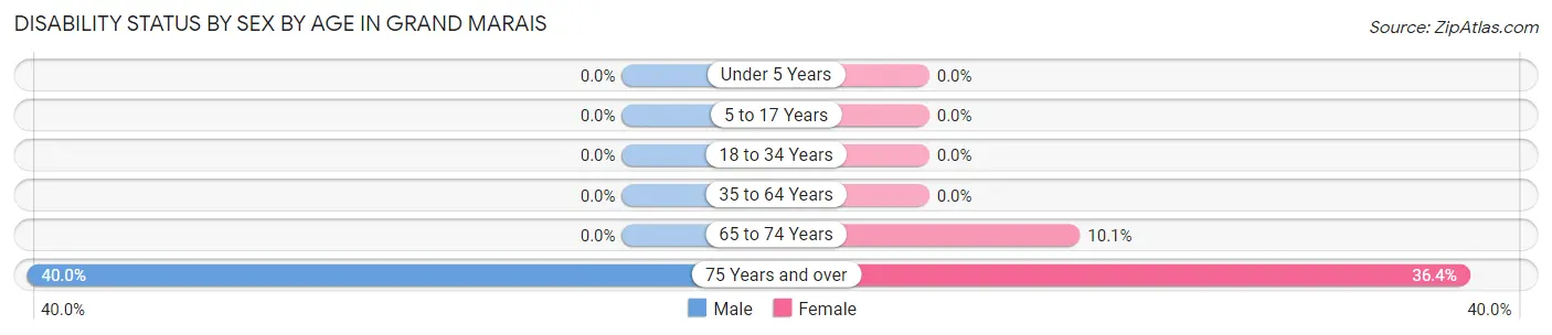 Disability Status by Sex by Age in Grand Marais