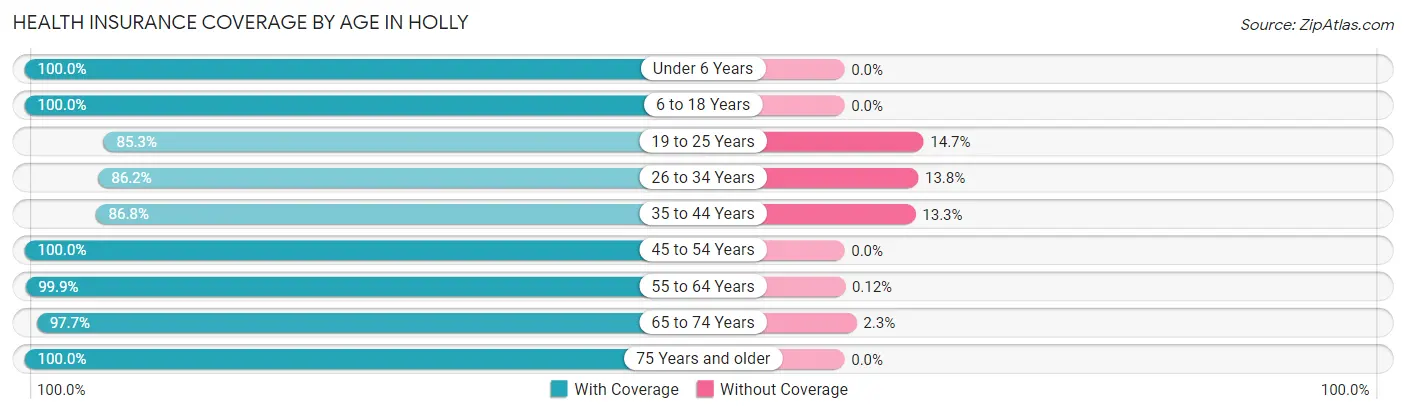 Health Insurance Coverage by Age in Holly