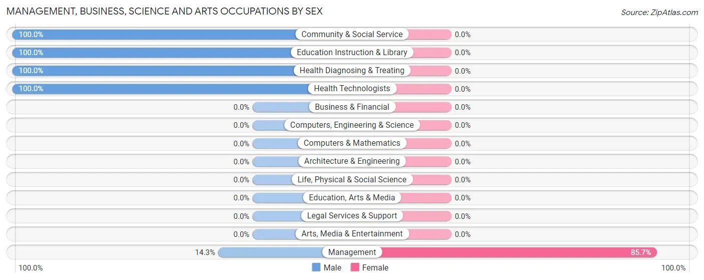 Management, Business, Science and Arts Occupations by Sex in Honor