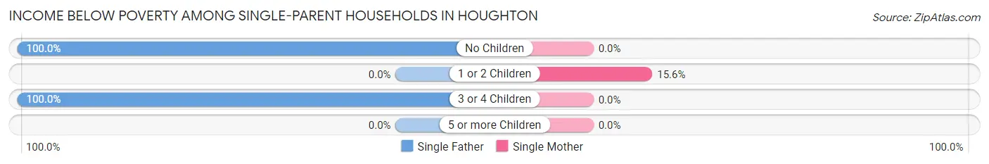 Income Below Poverty Among Single-Parent Households in Houghton