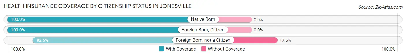 Health Insurance Coverage by Citizenship Status in Jonesville