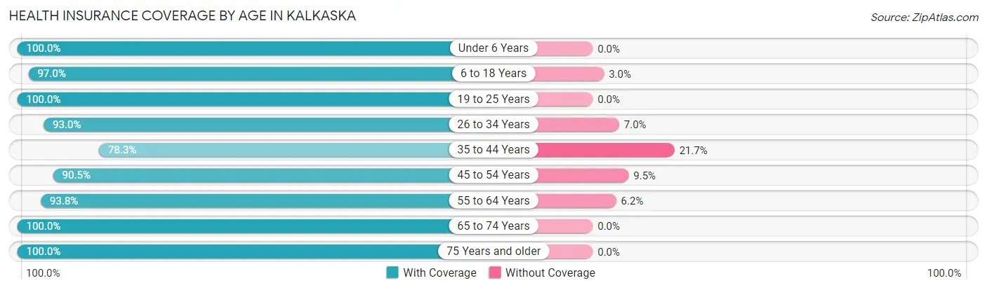 Health Insurance Coverage by Age in Kalkaska