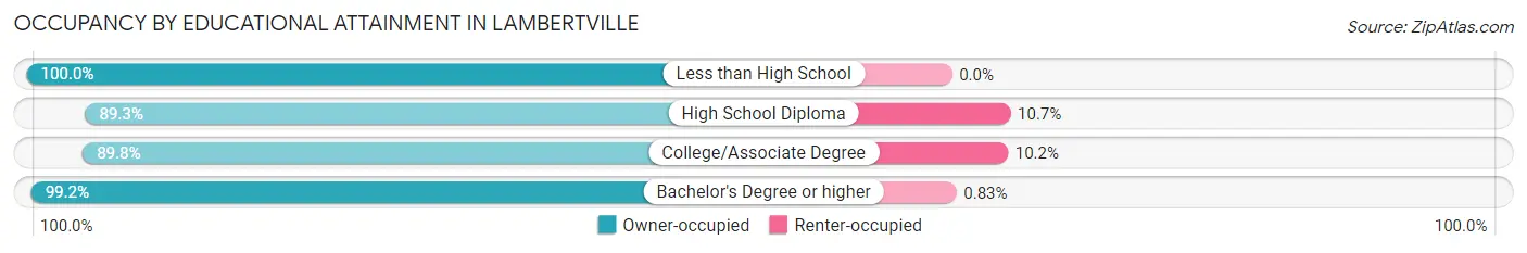 Occupancy by Educational Attainment in Lambertville