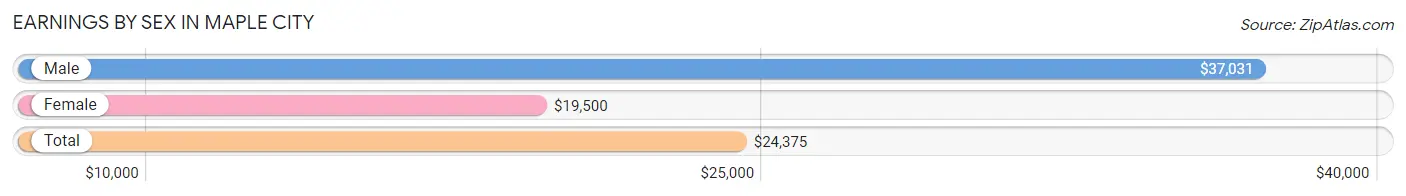 Earnings by Sex in Maple City