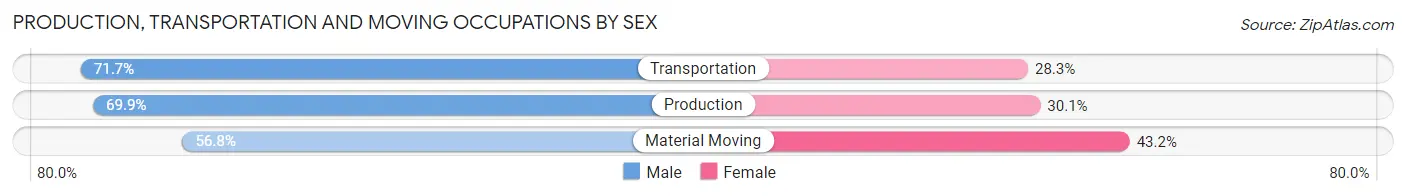 Production, Transportation and Moving Occupations by Sex in Marcellus