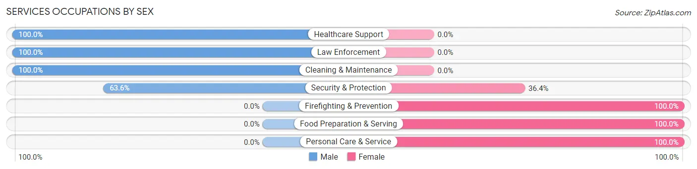 Services Occupations by Sex in Marenisco