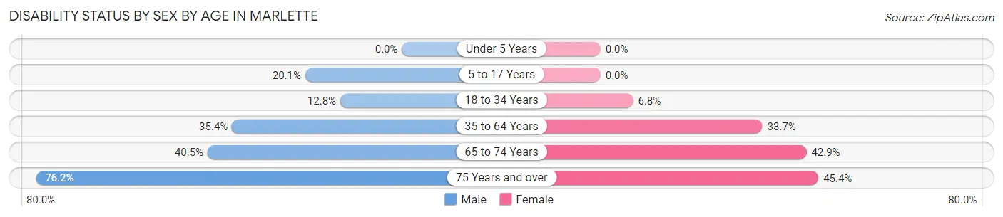 Disability Status by Sex by Age in Marlette
