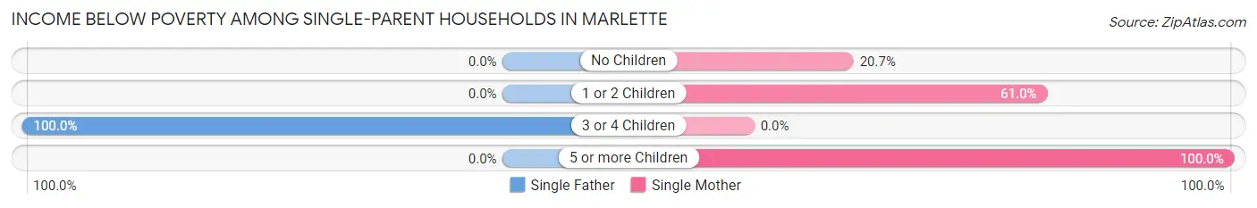 Income Below Poverty Among Single-Parent Households in Marlette