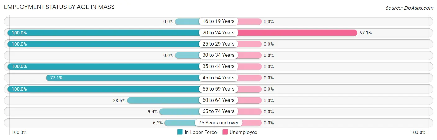 Employment Status by Age in Mass