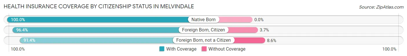Health Insurance Coverage by Citizenship Status in Melvindale