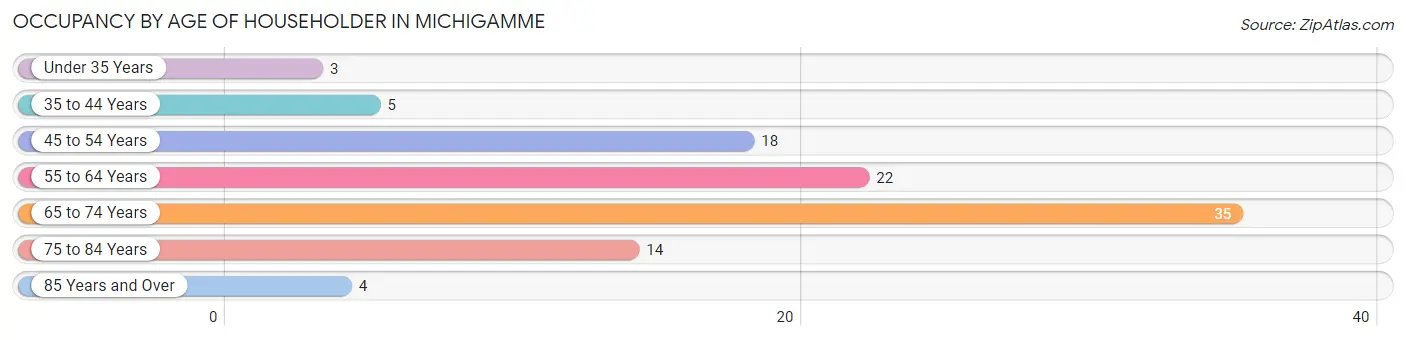 Occupancy by Age of Householder in Michigamme