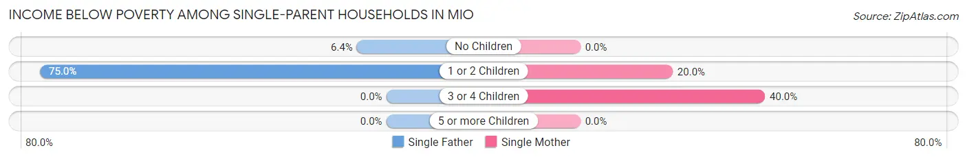 Income Below Poverty Among Single-Parent Households in Mio
