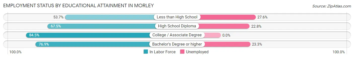 Employment Status by Educational Attainment in Morley