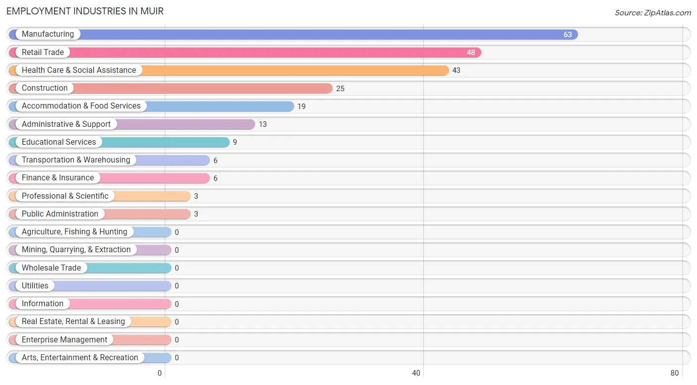 Employment Industries in Muir