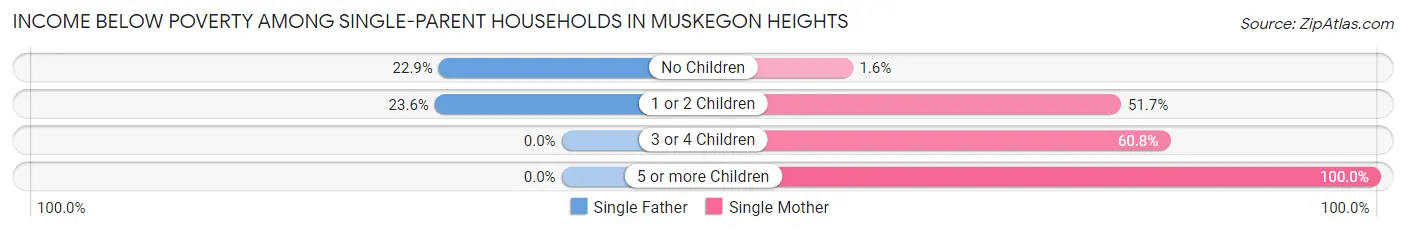 Income Below Poverty Among Single-Parent Households in Muskegon Heights
