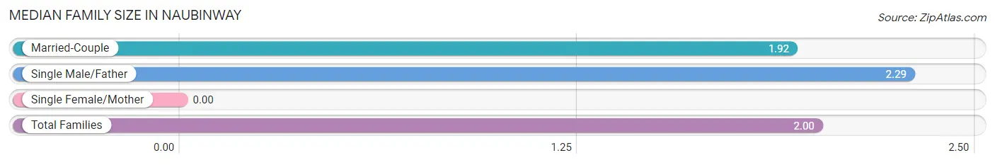 Median Family Size in Naubinway