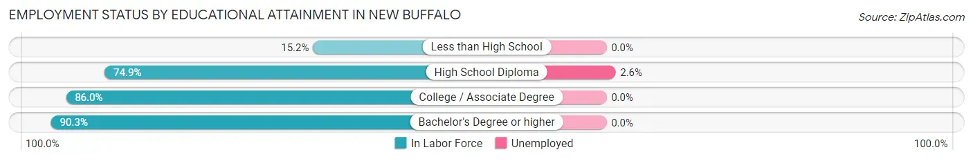 Employment Status by Educational Attainment in New Buffalo