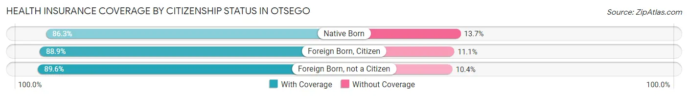 Health Insurance Coverage by Citizenship Status in Otsego