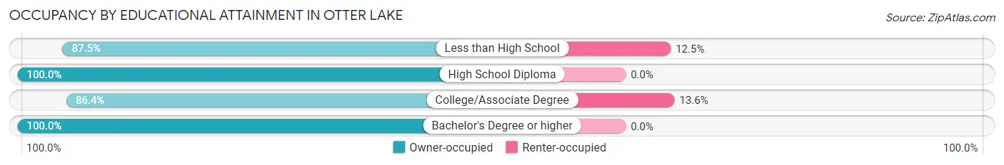 Occupancy by Educational Attainment in Otter Lake