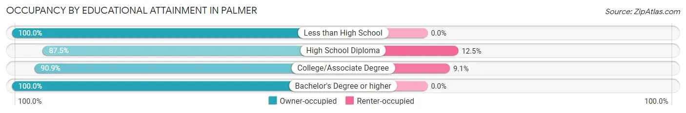 Occupancy by Educational Attainment in Palmer
