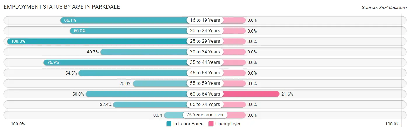 Employment Status by Age in Parkdale