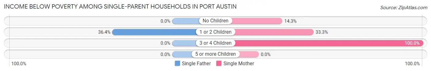 Income Below Poverty Among Single-Parent Households in Port Austin