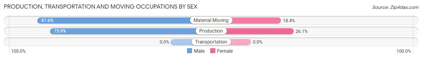 Production, Transportation and Moving Occupations by Sex in Port Austin