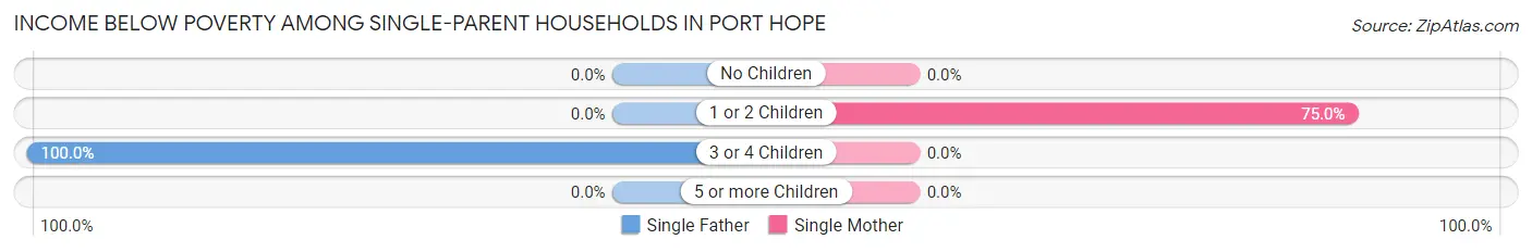 Income Below Poverty Among Single-Parent Households in Port Hope