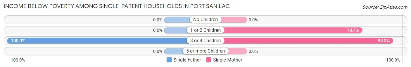 Income Below Poverty Among Single-Parent Households in Port Sanilac