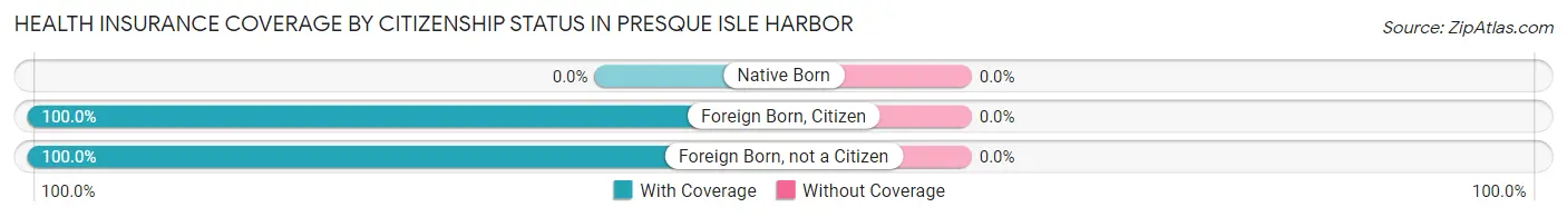 Health Insurance Coverage by Citizenship Status in Presque Isle Harbor