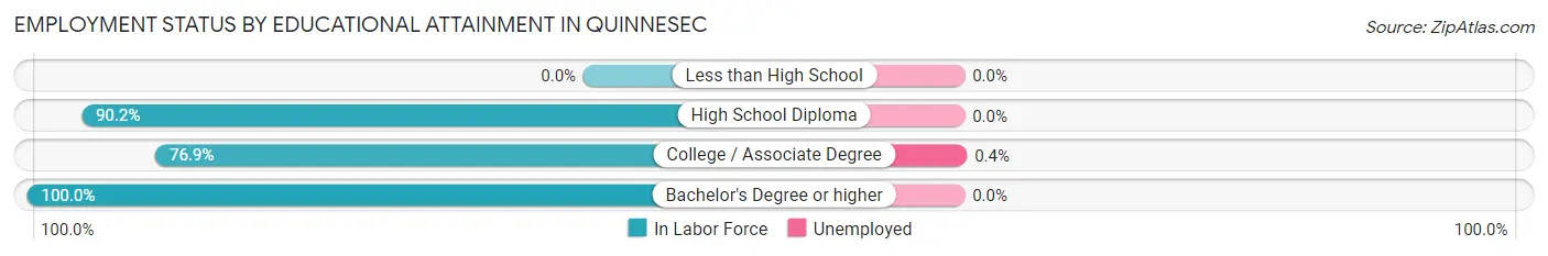 Employment Status by Educational Attainment in Quinnesec