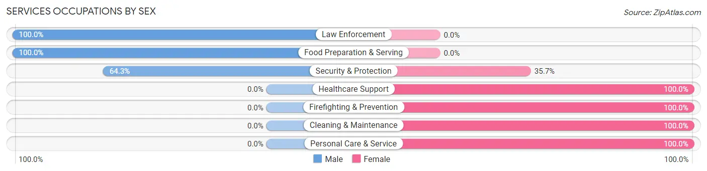 Services Occupations by Sex in Quinnesec