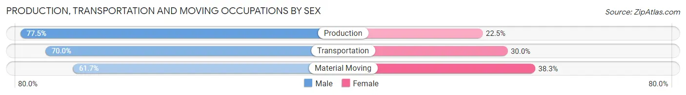 Production, Transportation and Moving Occupations by Sex in Rockwood