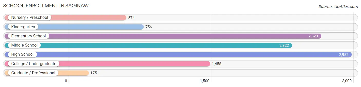 School Enrollment in Saginaw