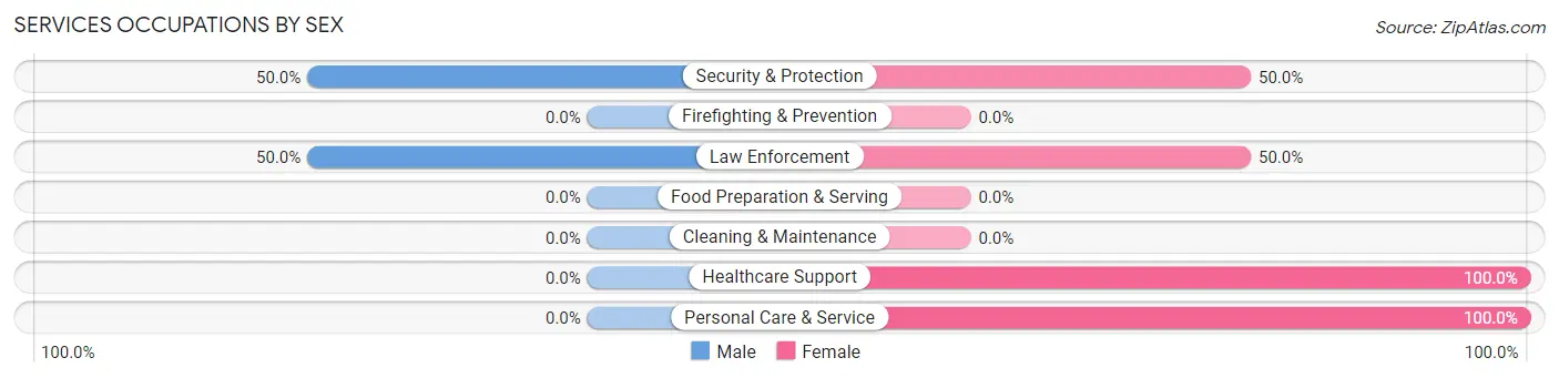 Services Occupations by Sex in Snover