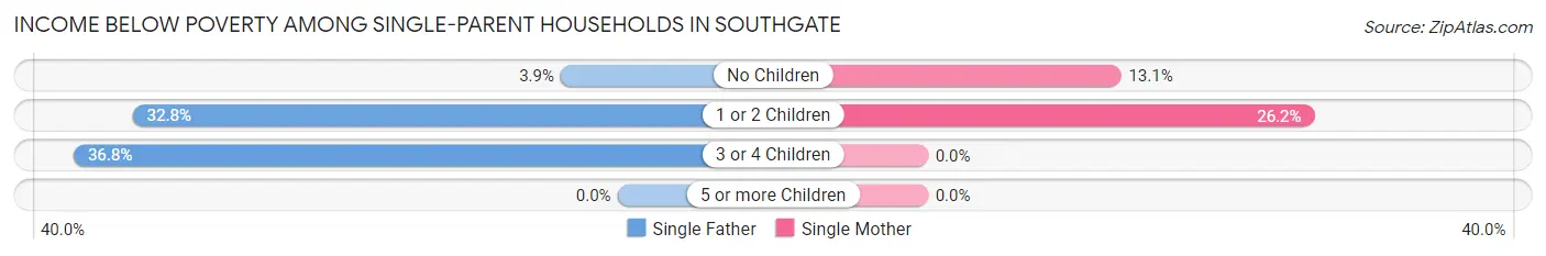 Income Below Poverty Among Single-Parent Households in Southgate