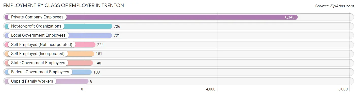 Employment by Class of Employer in Trenton