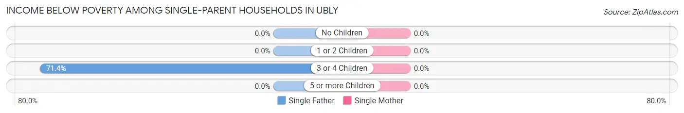 Income Below Poverty Among Single-Parent Households in Ubly
