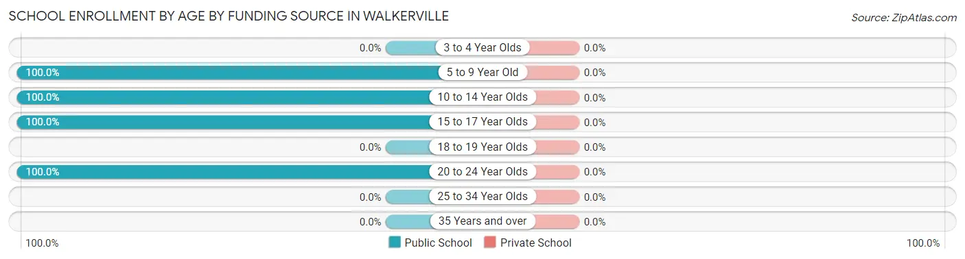School Enrollment by Age by Funding Source in Walkerville