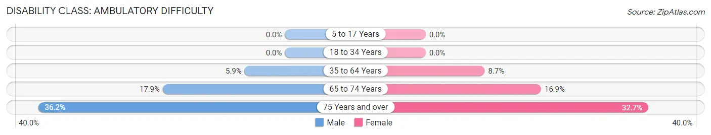 Disability in Walled Lake: <span>Ambulatory Difficulty</span>